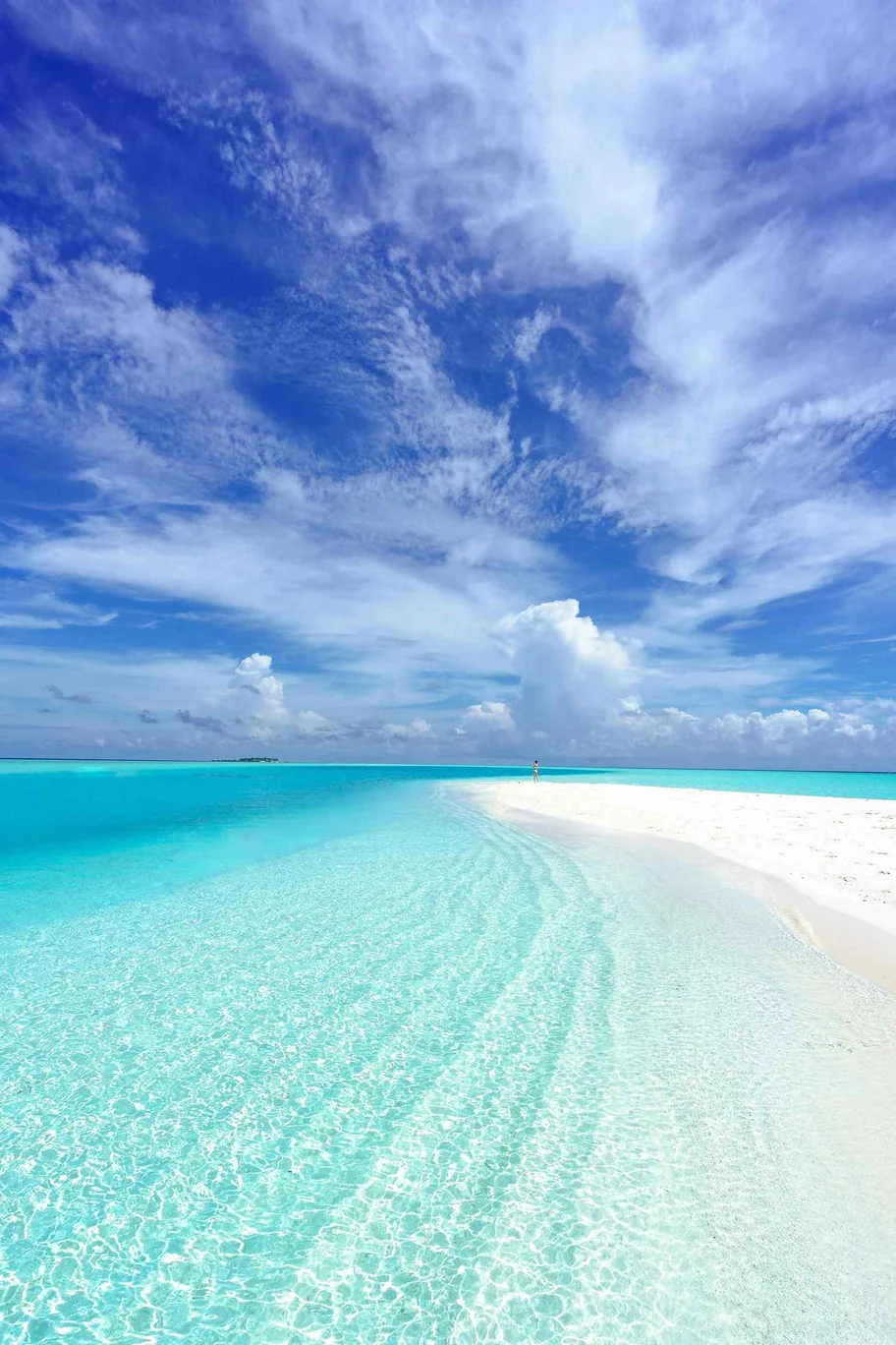 Clear sea water and sky