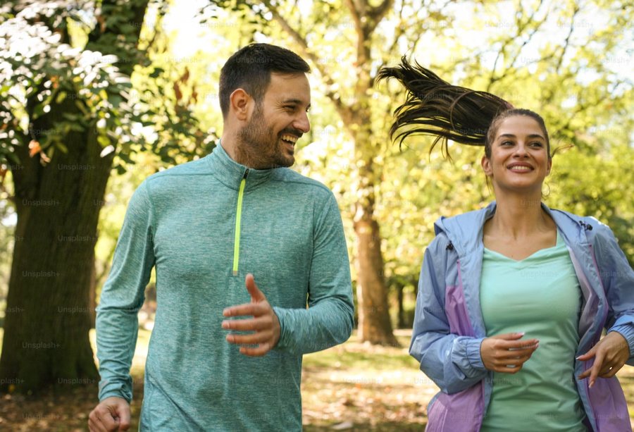 Couple feeling healthy and happy