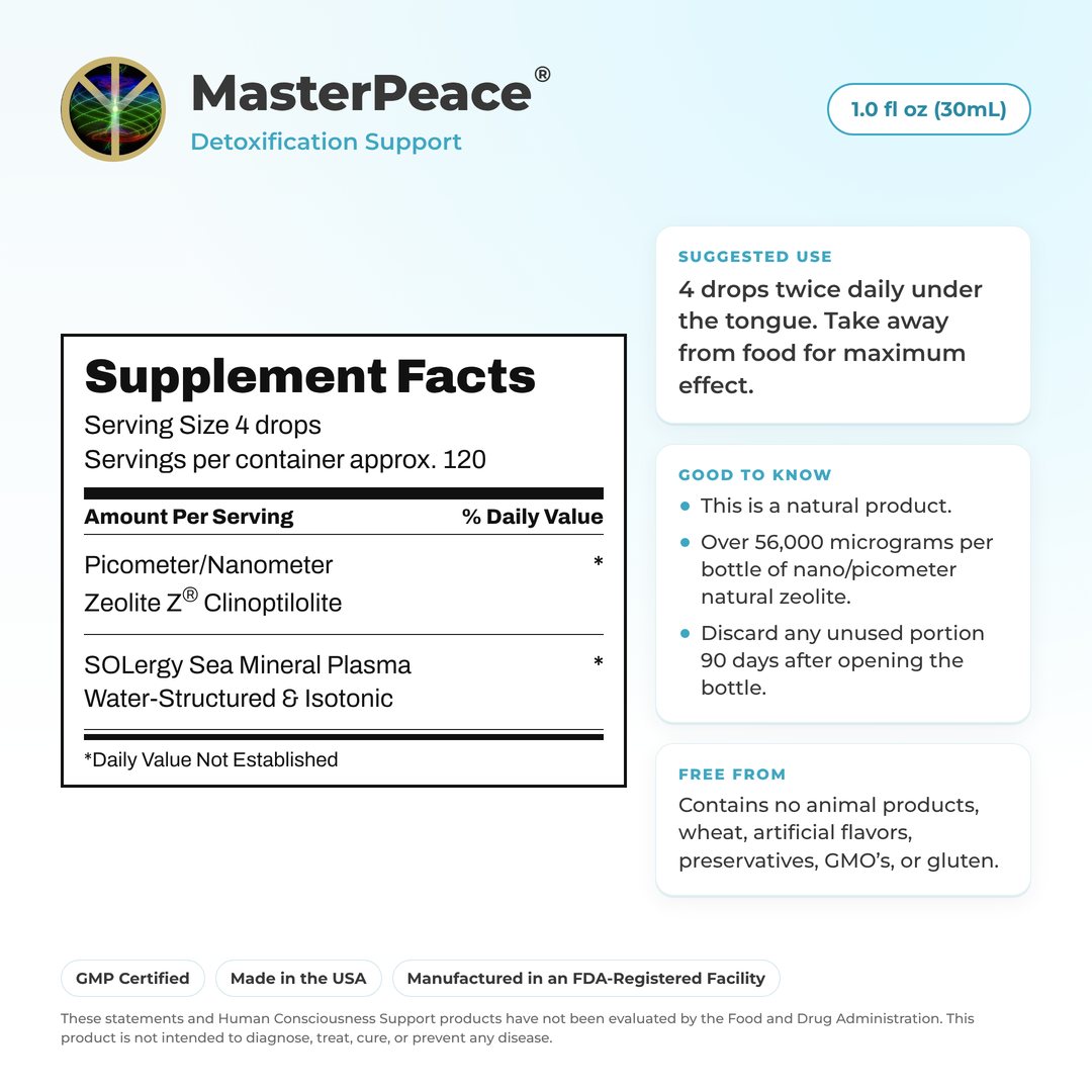 MasterPeace supplement facts