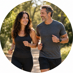 Couple feeling healthy and happy
