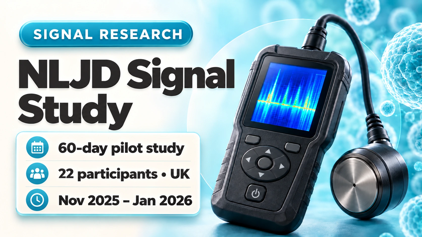 NLJD signal study — 60-day pilot study with 22 participants in the UK, November 2025 to January 2026